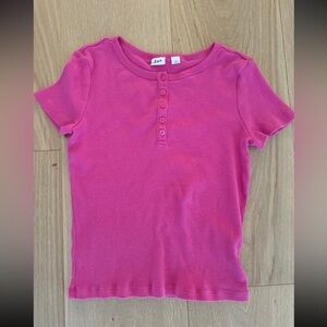 Gap Kids Ribbed Pink Tee